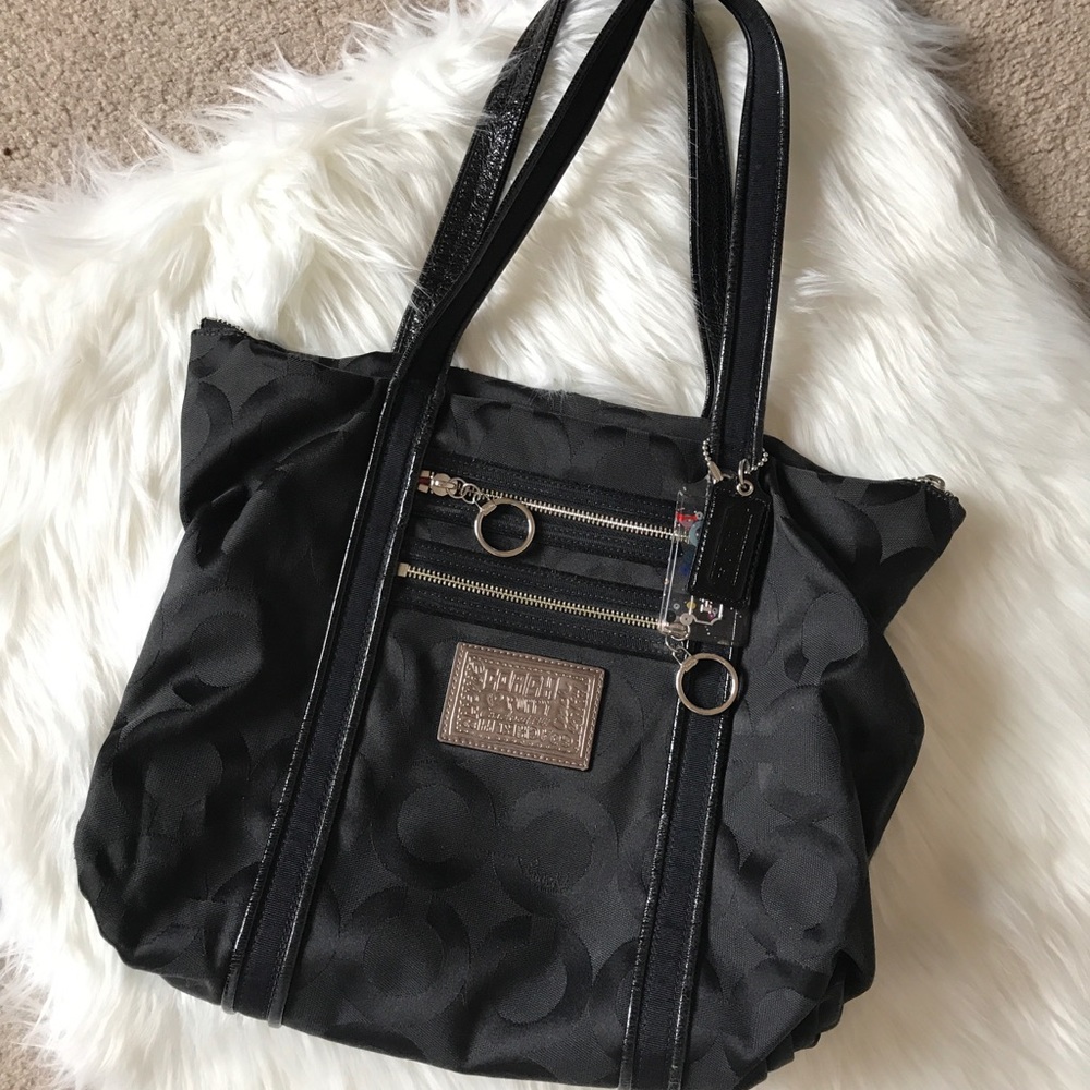 Authentic Black Coach Poppy Bag